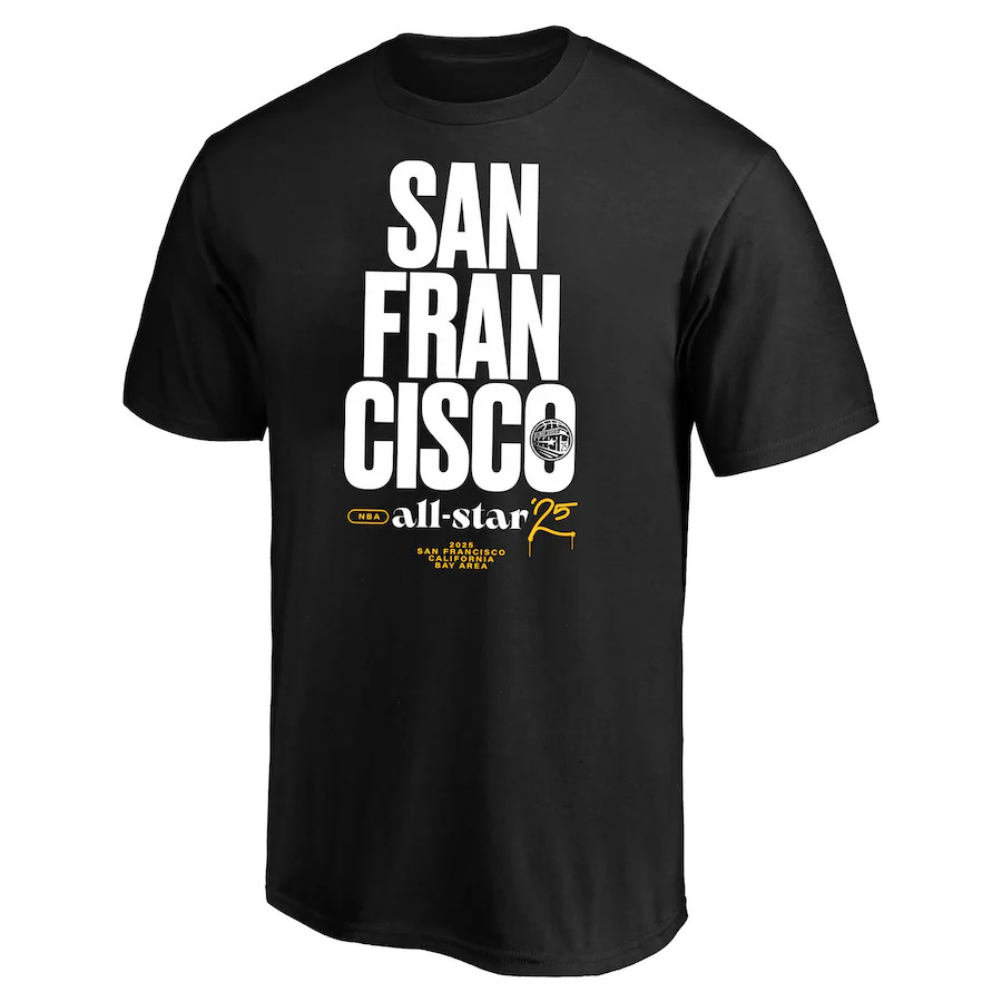 Men 2025 NBA all Star black T Shirt style 4